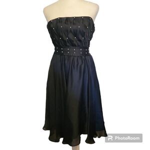 White House Black Market Black Strapless Cocktail Dress Size 00